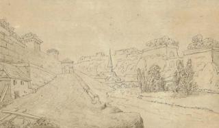 Johann Wolfgang von Goethe - The Ramparts of Luxemburg, With The Triererbergstrasse In The Foreground And The Altzette Bridge To The Left