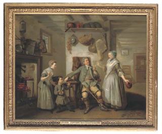 Johann Zoffany, R.A. - David Garrick (1717-1779) In \'The Farmer\'S Return\'