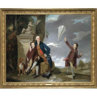 Johann Zoffany R.A. - Portrait Of George Fitzgerald With His Sons George And Charles