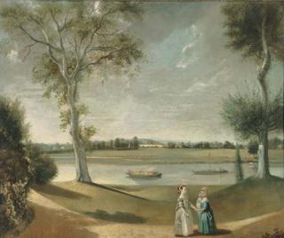 Johann Zoffany, R.A. - The Misses Garrick by the Thames at Hampton
