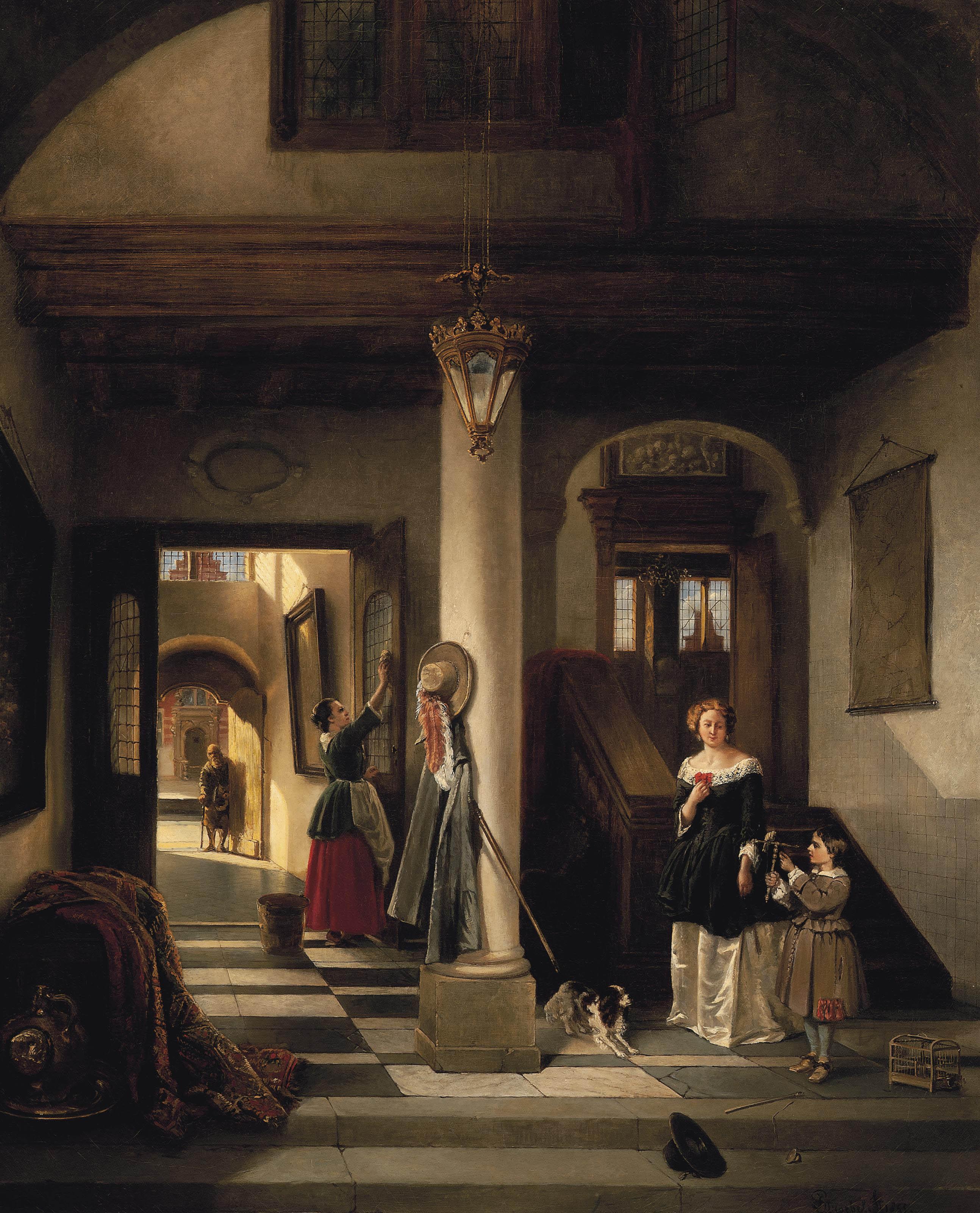 Johannes Anthonie Balthasar Stroebel - An Allegory Of Mixed Fortune