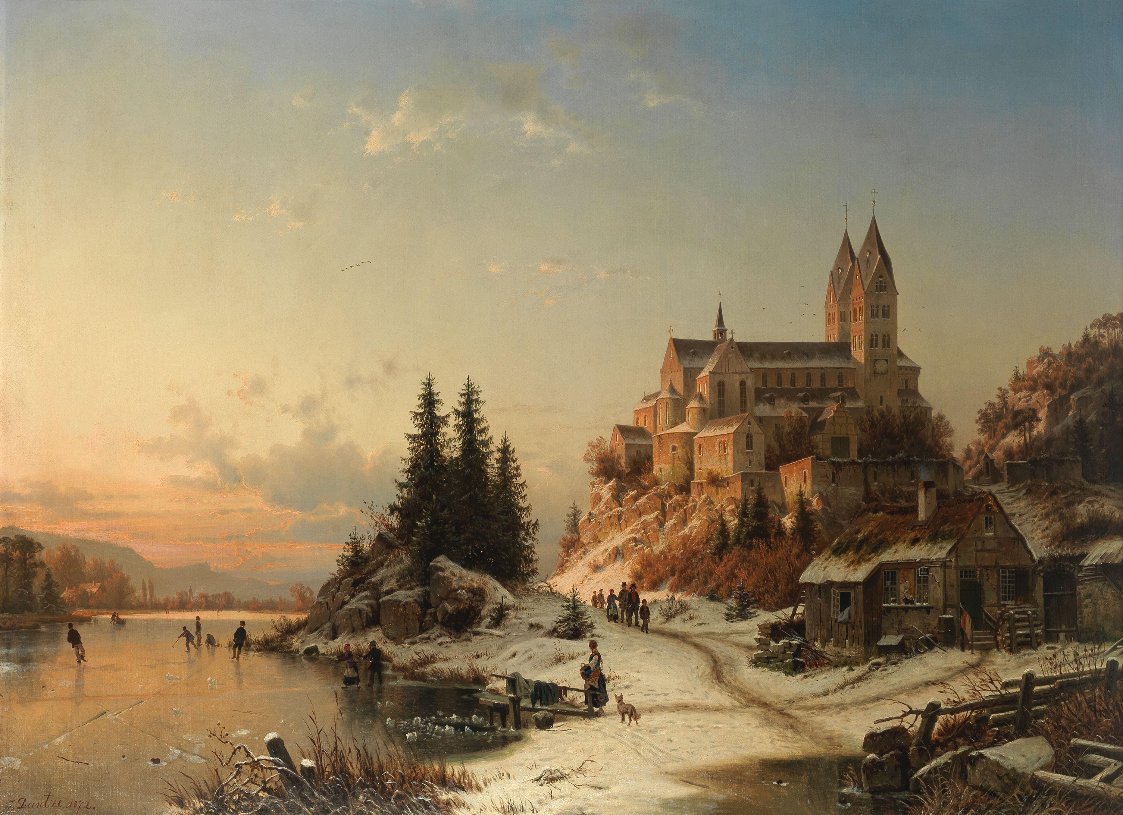 Johannes Bartholomäus Duntze - A winter walk to church