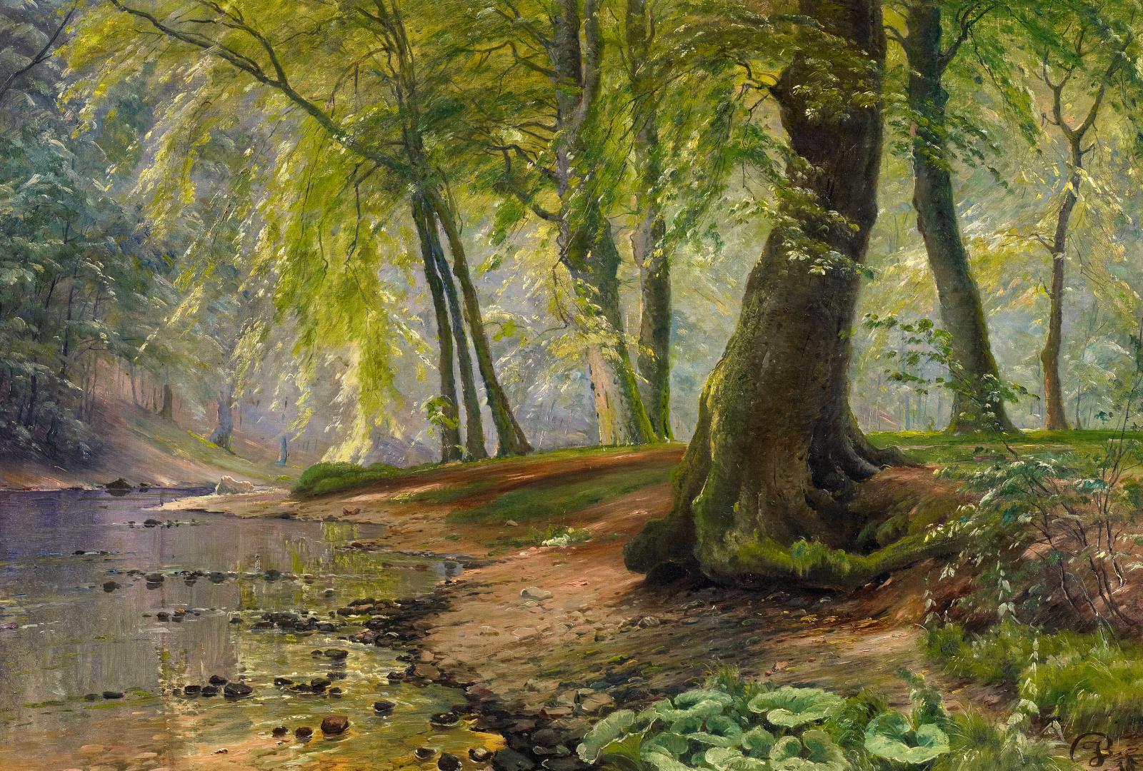 Johannes Boesen - »Ved Aaen i Skoven ved Lellinge«. Im Wald bei Lellinge (südl. von Kopenhagen)