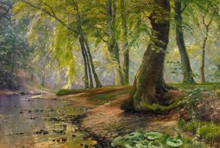 Johannes Boesen - »Ved Aaen i Skoven ved Lellinge«. Im Wald bei Lellinge (südl. von Kopenhagen)