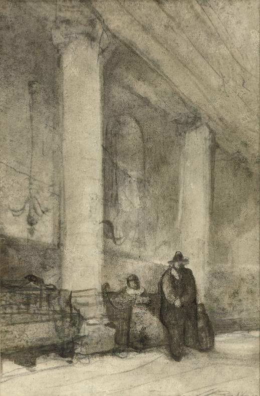 Johannes Bosboom - Figures in a church interior
