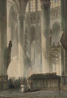 Johannes Bosboom - Figures in a church interior