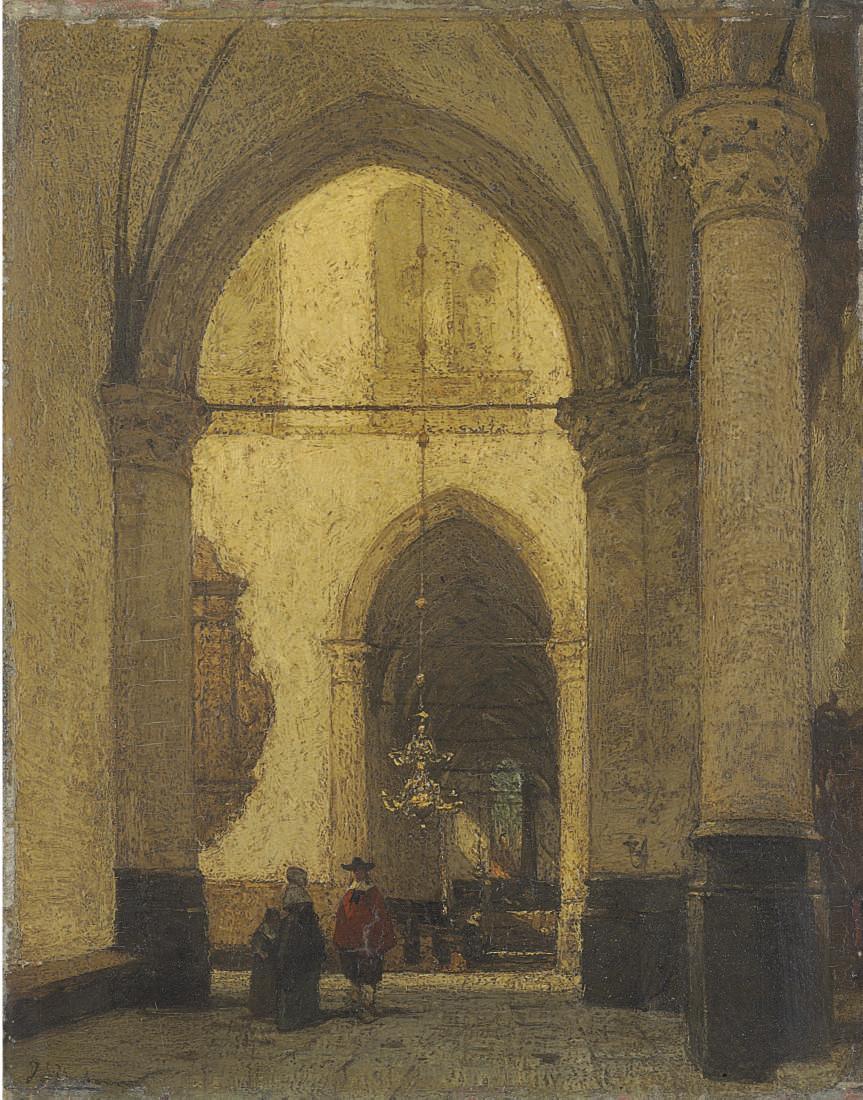 Johannes Bosboom - St. Laurens, Church at Alkmaar
