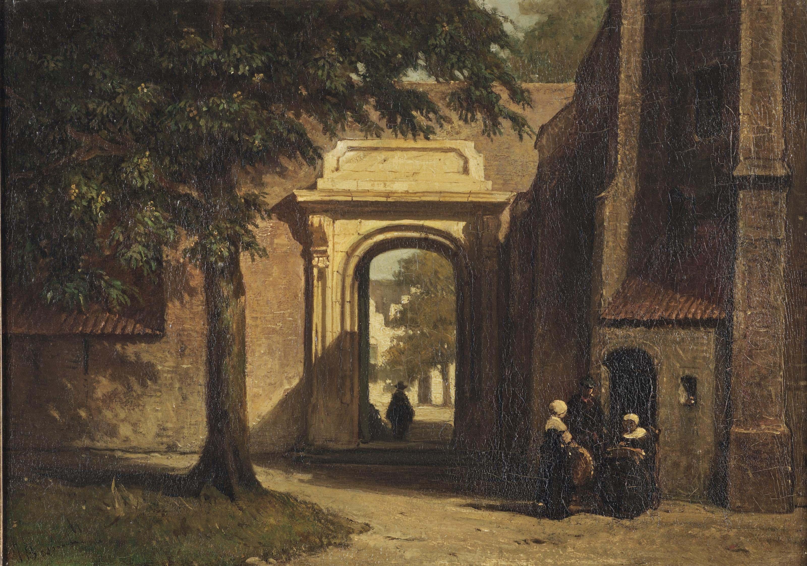 Johannes Bosboom - The church courtyard