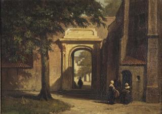 Johannes Bosboom - The church courtyard