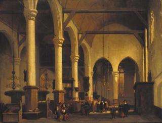 Johannes Bosboom - The interior of a Dutch Church