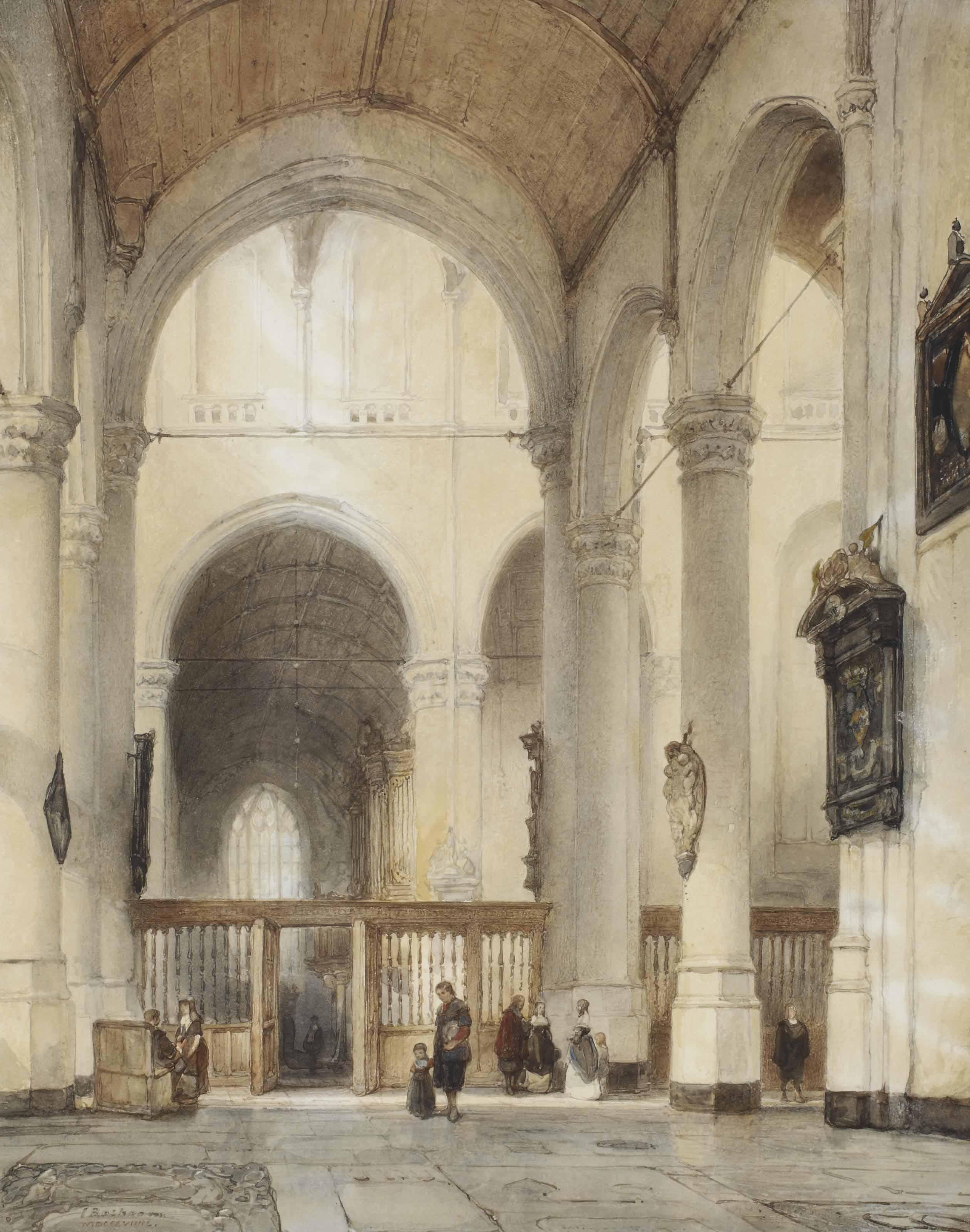 Johannes Bosboom - The Oude Kerk, Delft