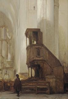 Johannes Bosboom - The pulpit of the Eusebiuskerk, Arnhem