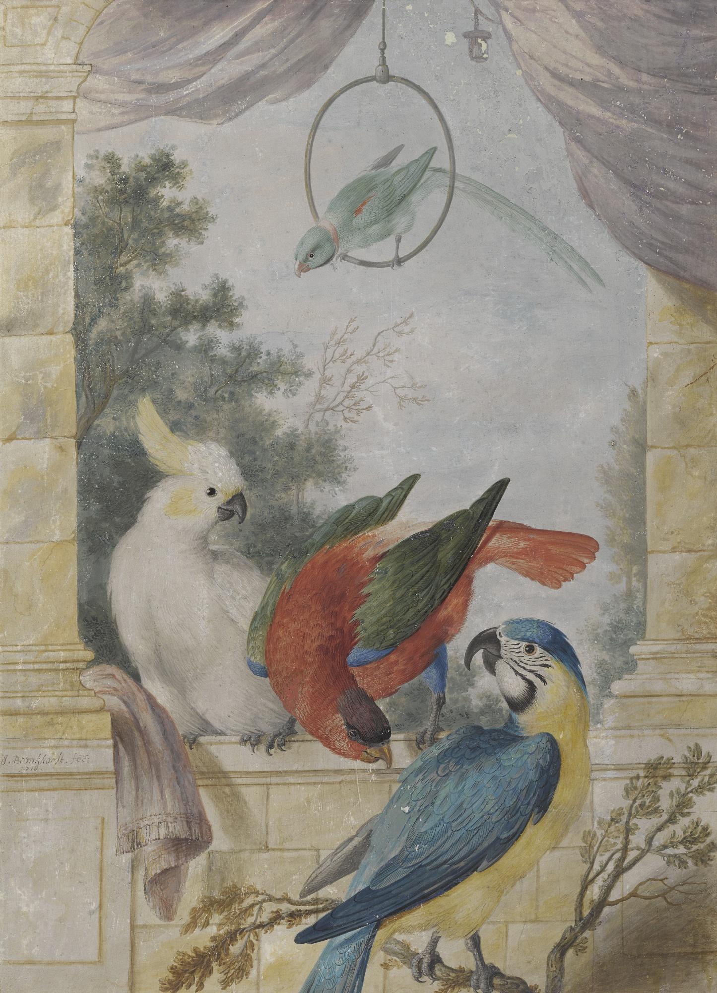 Johannes Bronckhorst - A Cockatoo, Two Parrots And A Parakeet