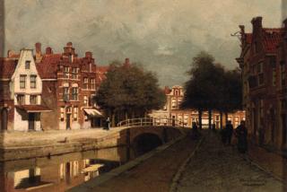 Johannes Christiaan Karel Klinkenberg - A canal in a town