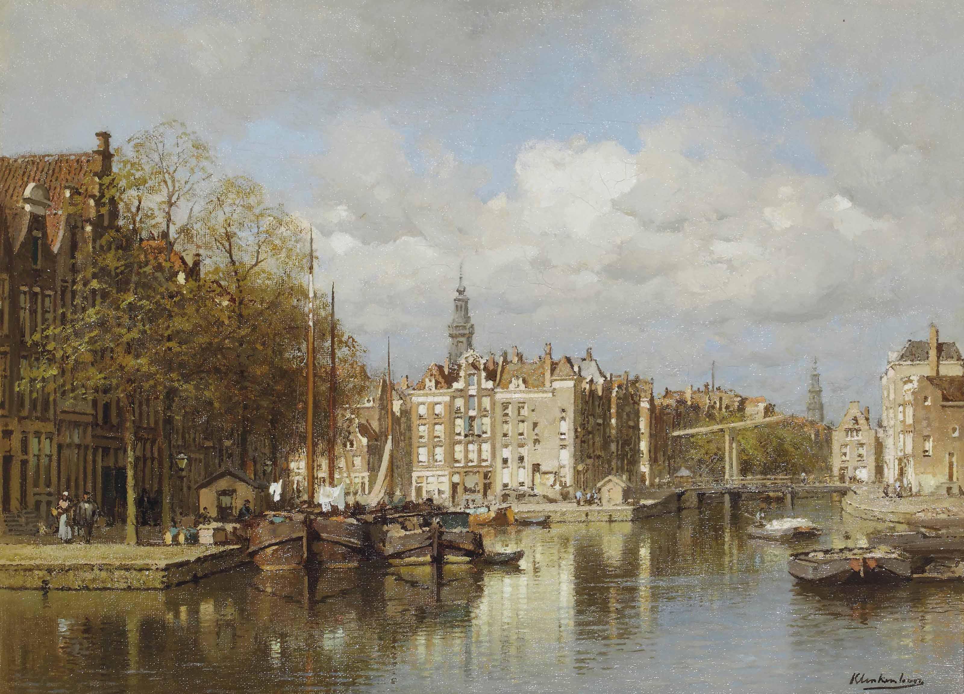 Johannes Christiaan Karel Klinkenberg - A view of Amsterdam with the Zuiderkerk beyond