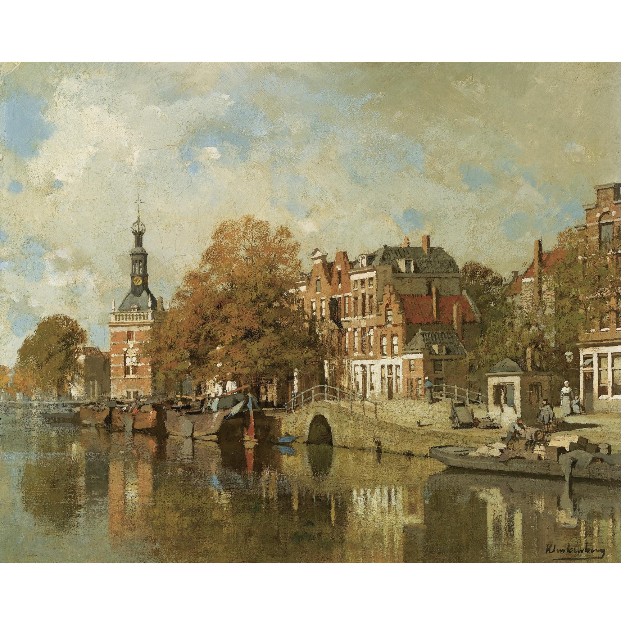 Johannes Christiaan Karel Klinkenberg - Dutch The Verdronken Oord With The Accijnstoren, Alkmaar