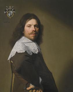 Johannes Cornelisz. Verspronck - Portrait Of Cornelis Montigny De Glarges, Aged 43, Half-Length, In A Brown Coat And White Lace Ruff