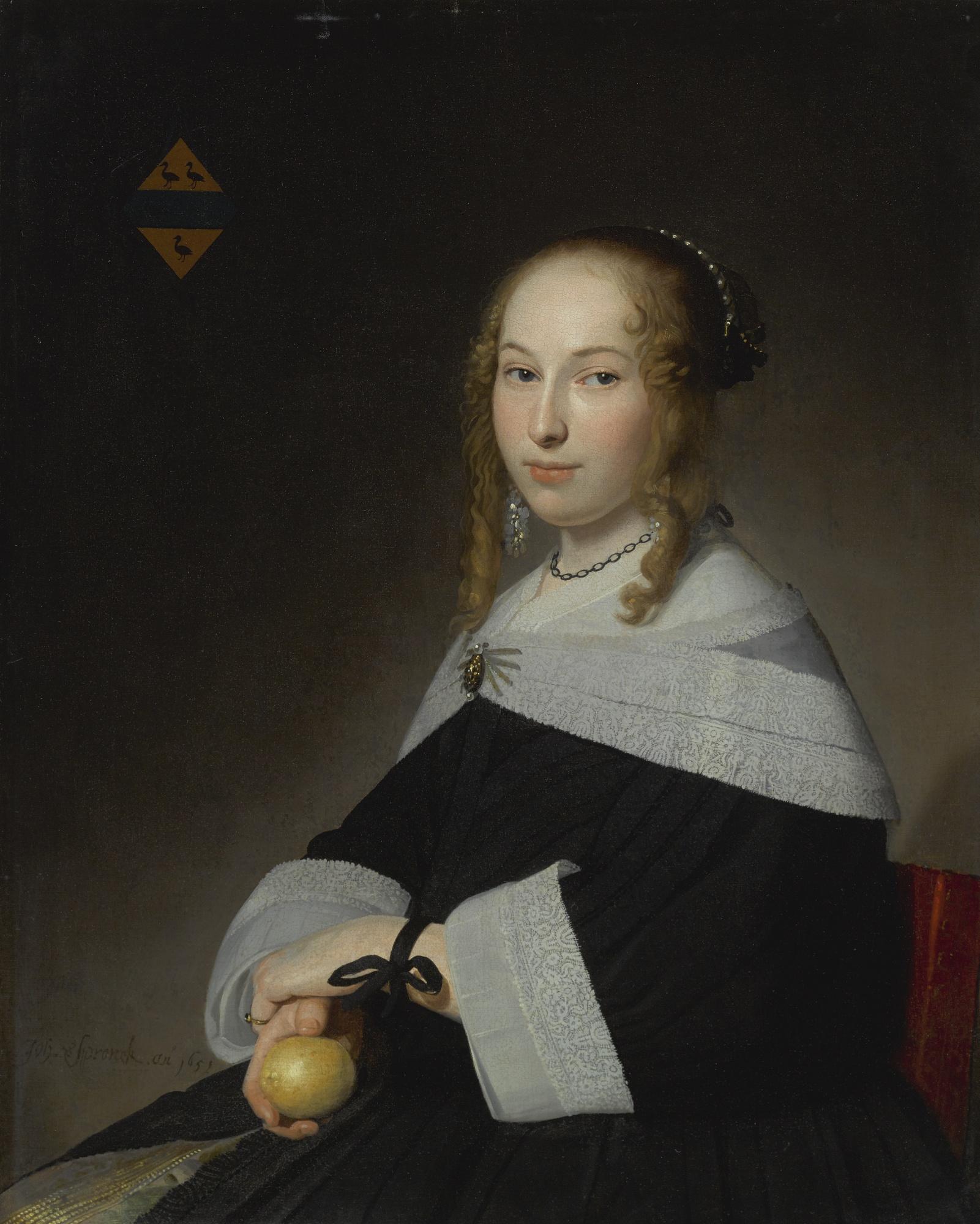 Johannes Cornelisz. Verspronck - Portrait Of Margaretha Dicx (1634-1697)