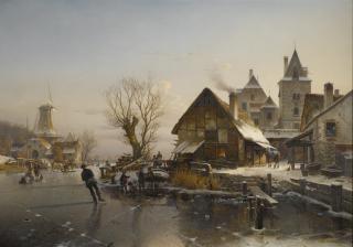 Johannes Duntze - Dutch skaters On The Canal