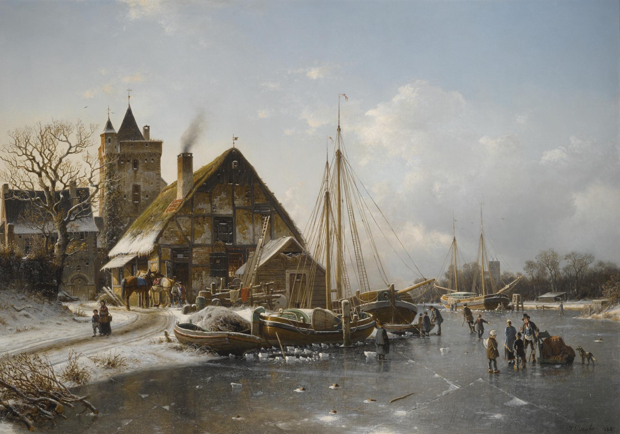 Johannes Duntze - Dutch winter On The Rhine