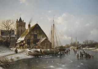 Johannes Duntze - Dutch winter On The Rhine