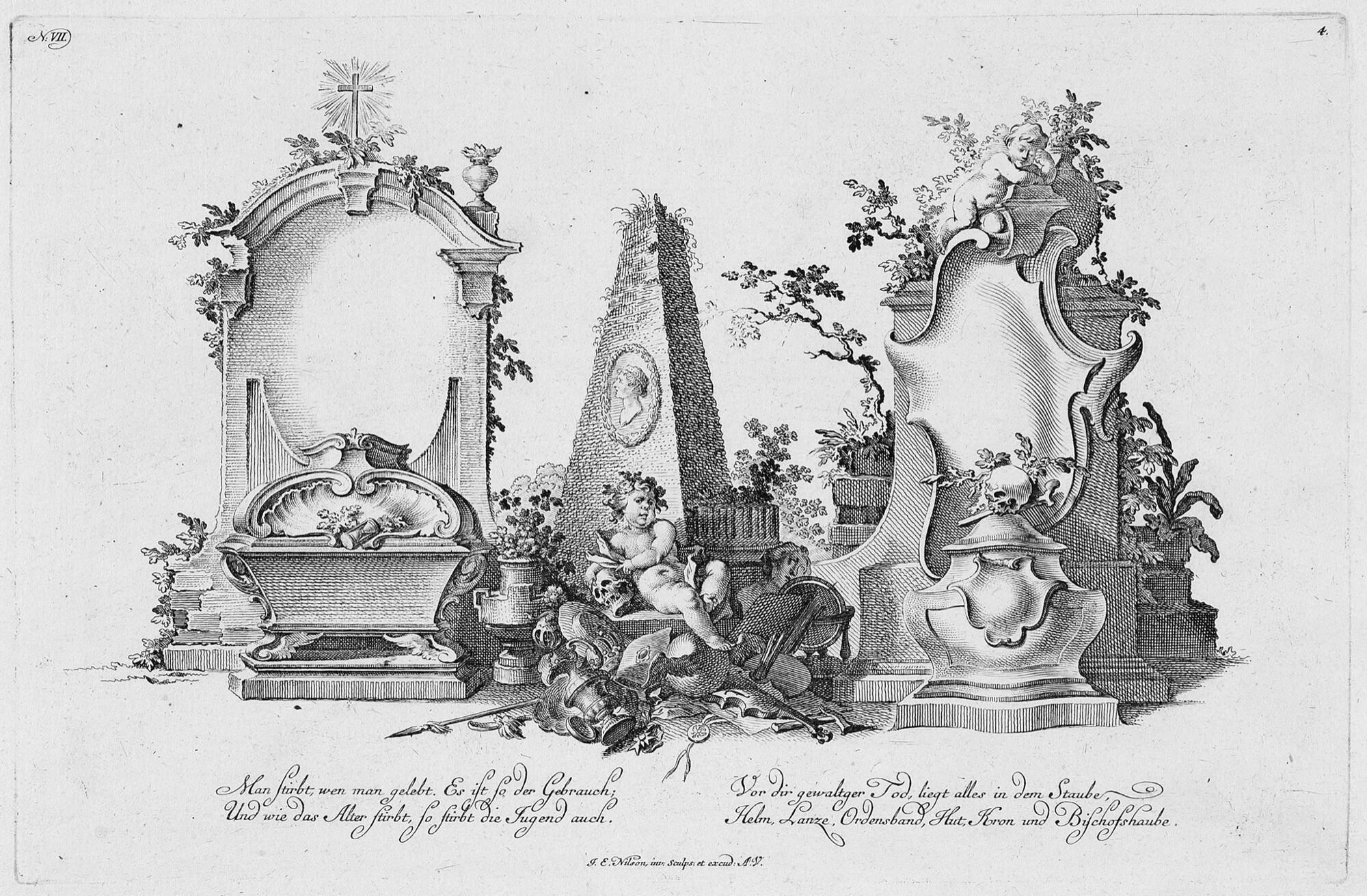 Johannes Esaias Nilson - 5 Bll.: Diverse Darstellungen.