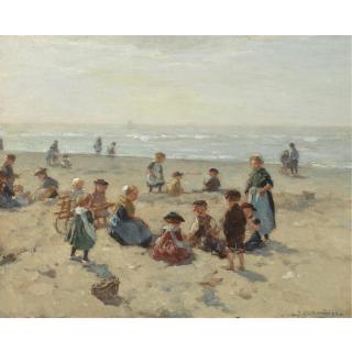 Johannes Evert Akkeringa - Dutch A Sunny Day At The Beach