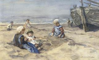 Johannes Evert Hendrik Akkeringa - Children on the beach