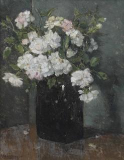 Johannes Evert Hendrik Akkeringa - Roosjes; roses in a jar