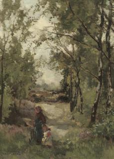 Johannes Evert Hendrik Akkeringa - Strolling Through The Forest