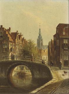 Johannes Franciscus Spohler - A Dutch town in summer