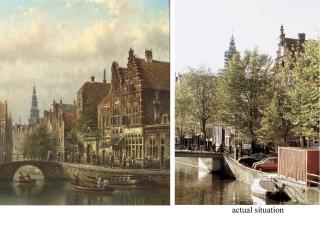 Johannes Franciscus Spohler - A view of the Oudezijds Voorburgwal, Amsterdam, with the Oude Kerk in the distance