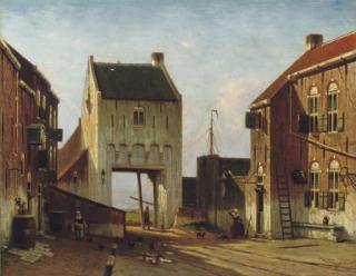 Johannes Franciscus Spohler - The gate to Leerdam