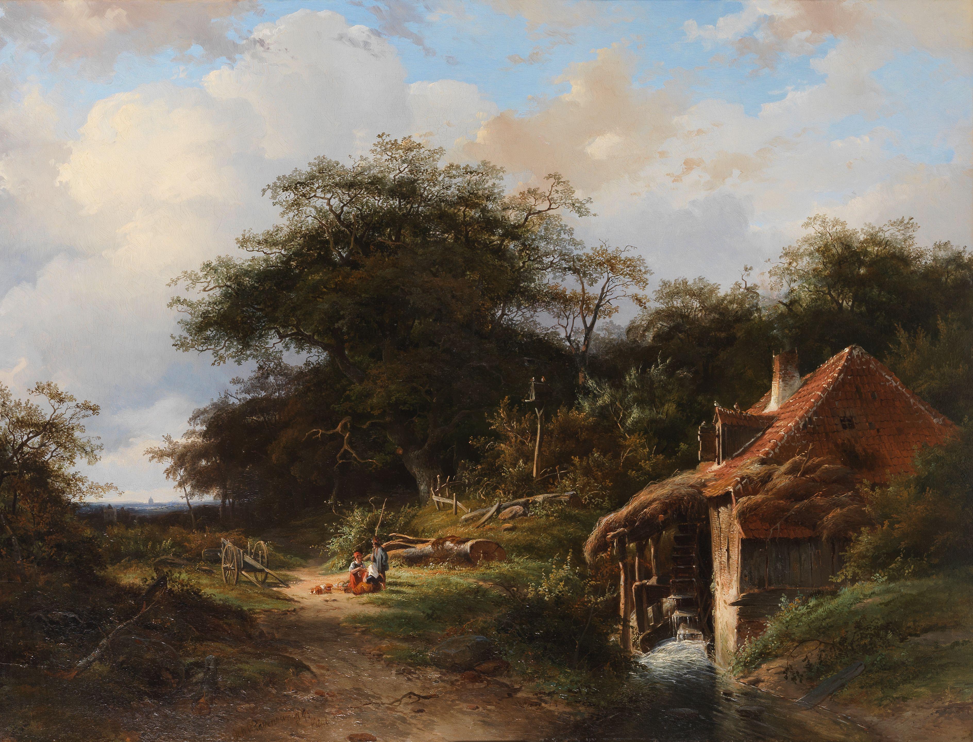 Johannes Gijsbertus van Ravenswaay - Rest by the watermill