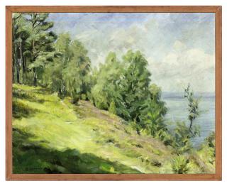 Johannes Grenness - Summer\'s day; and Houses by a lake