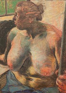 Johannes Grützke - Frauenakt mit Stange