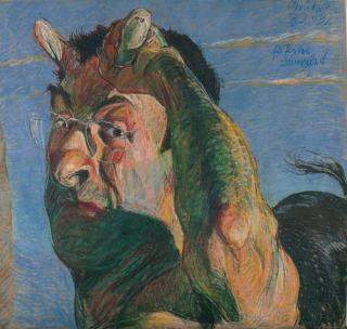 Johannes Grützke - Selbst als Kentaur.