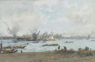 Johannes Hendrik Van Mastenbroek - De Maas Bij De Willemskade: Maas River, Rotterdam