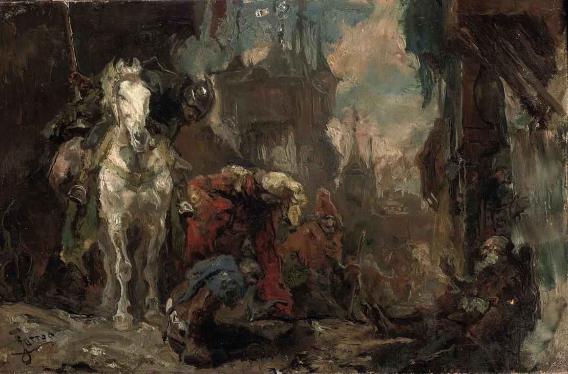 Johannes Hendrikus Jurres - A street gathering