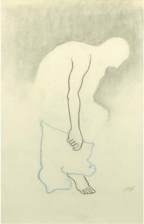 Johannes Hendrikus Moesman - Bending figure holding trousers