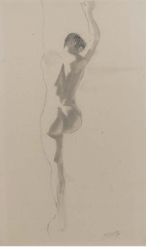 Johannes Hendrikus Moesman - Standing nude seen from behind