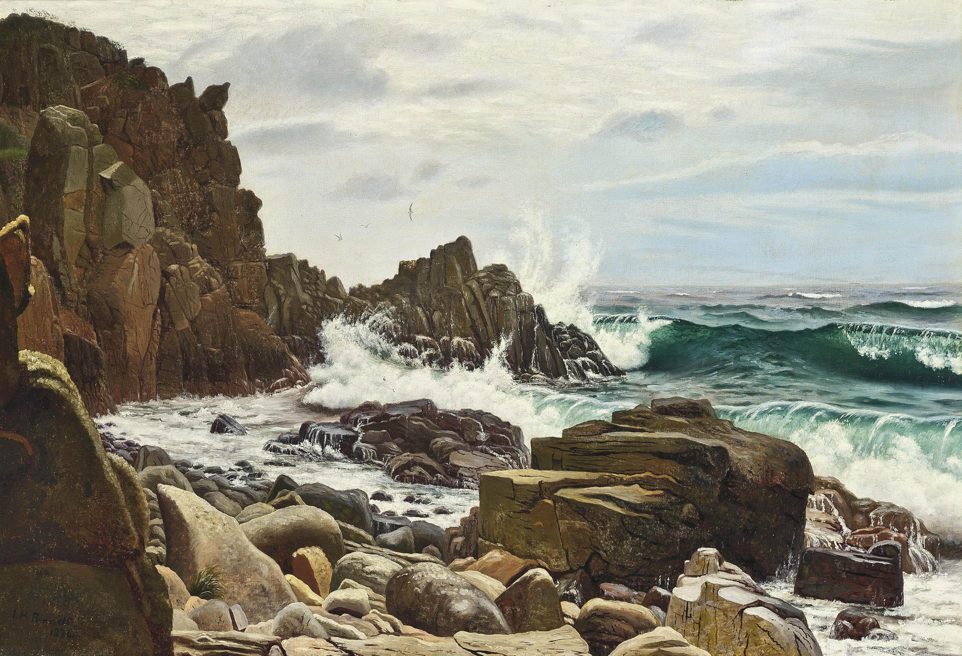 Johannes Herman Brandt - A view from Helligdomsklipperne on Bornholm Island, Denmark