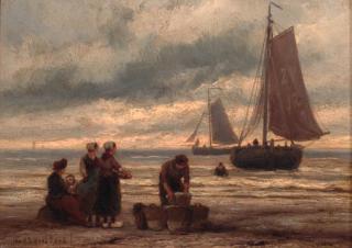 Johannes Hermanus Barend Koekkoek - Awaiting the fleet