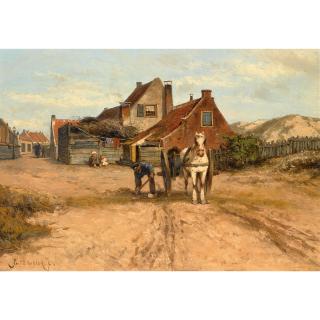 Johannes Hermanus Barend Koekkoek - \'Een Buurtje Te Zandvoort\'