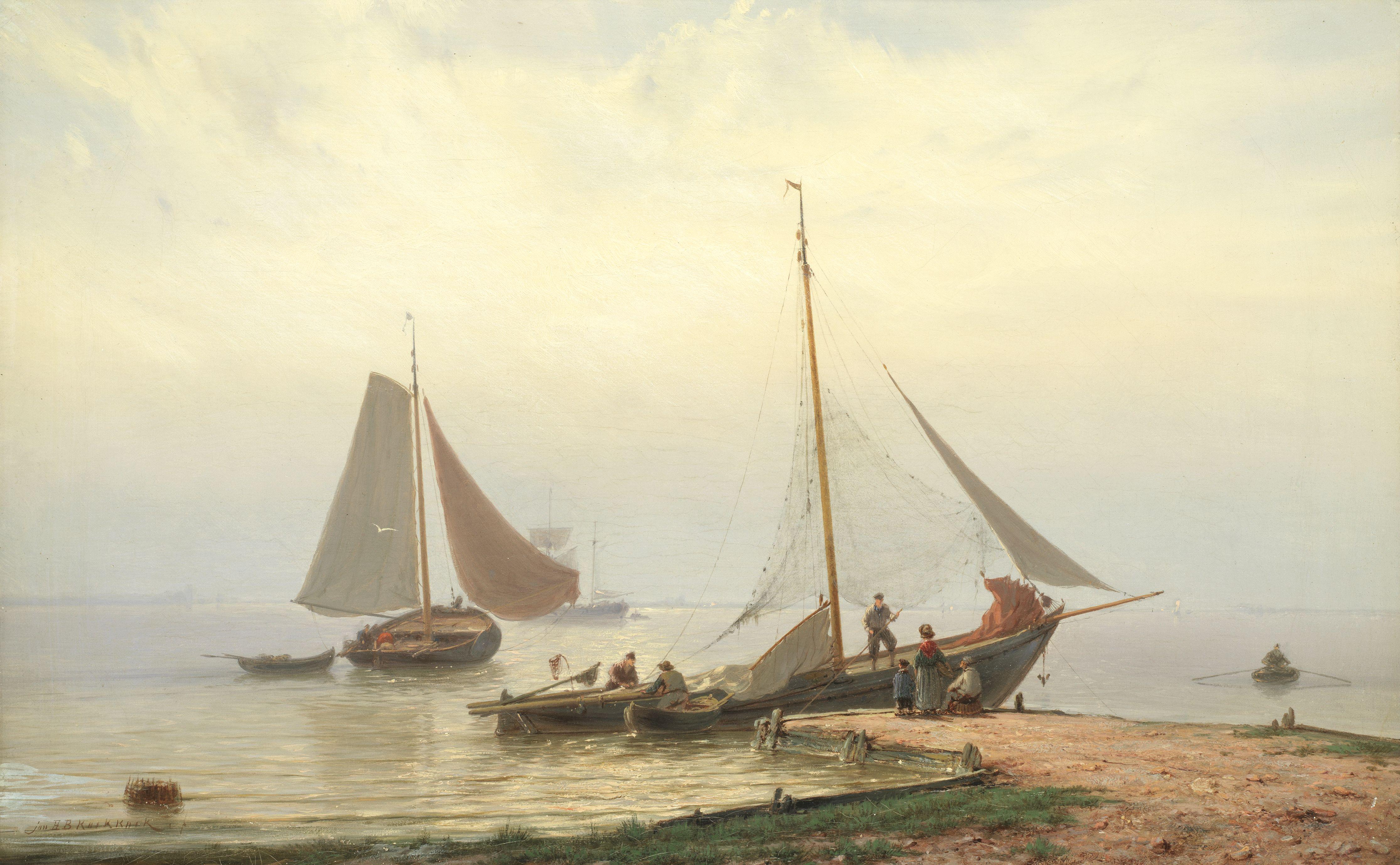 Johannes Hermanus Barend Koekkoek - On The Zuiderzee