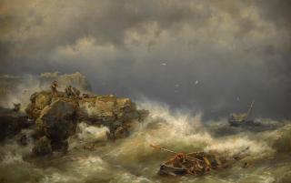 Johannes Hermanus Koekkoek - A shipwreck