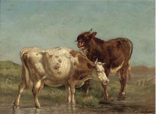 Johannes Hubertus Leonardus de Haas - Cattle Watering
