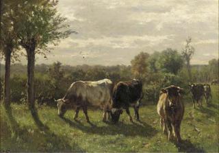 Johannes Hubertus Leonardus De Haas - Paturage en Hollande