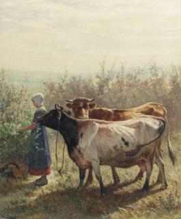 Johannes Hubertus Leonardus de Haas - The little cowherd