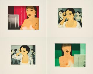 Johannes Hüppi - Konvolut von 4 Radierungen.